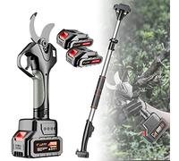 ERSINIAN Sécateur électrique sans Fil 21 V, Extensible avec Une capacité de Coupe de 45 mm, alimenté par Batterie, idéal pour l'entretien du Jardin et des Arbres