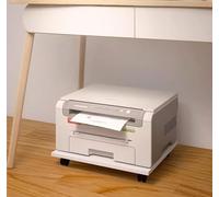 ERSINIAN Support d'imprimante sous Bureau avec 4 roulettes, Support Mobile pour imprimante/photocopieur, Plateau Roulant Blanc pour Plantes, Support de Bureau (39 x 30 x 6,6 cm)