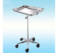 ERSINIAN Support Mayo réglable en Hauteur avec Plateau en Acier Inoxydable, Chariot Mobile pour Instruments chirurgicaux à roulettes pour Usage médical et en Salon de beauté
