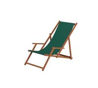 Erst-Holz Chaise Longue de Jardin Verte Pliante avec Table d'appoint, chilienne, mobilier de Jardin 10-304T