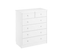 Erst-Holz Commode Blanche Sideboard Buffet en pin Massif 2+4 tiroirs 90.50-13W