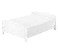 Erst-Holz Lit en bois blanc pour personnes âgées - Extra haut - 160 x 200 cm - Accessoires au choix - V-60.44W-16 - Cadre en bois à ressorts et matelas avec