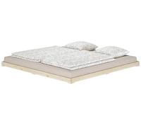Erst-Holz Lit futon en Bois Naturel très Bas, idéale pour Combiner avec futon, Surface 160x200 sans Accessoires