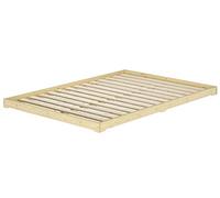 Erst-Holz Lit futon en Bois très Bas, Base idéale pour Combiner avec futon, Surface 160x200 cm V-60.47-16, Accessoires:sommier à Lattes INCL.
