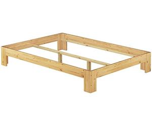 Erst-Holz Lit futon pin Naturel 140x200 Design Moderne sans tête de lit, Cadre de lit sans sommier 60.67-14oR