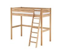 Erst-Holz® Lit mezzanine peu encombrant, 90 x 200 cm, en hêtre laqué, avec accessoires au choix, sommier à roulettes V-60.08-09 et matelas avec