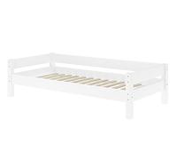 Erst-Holz Lit Simple, lit Enfant, en pin Massif Vernis Blanc 90x200 Accessoires sélectionnables V-60.20W-09 sommier à Lattes INCL.
