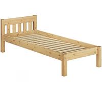 Erst-Holz Lit Simple Style Contemporain pin Massif Naturel 90x190, lit Enfant, y Compris sommier 60.38-09-190