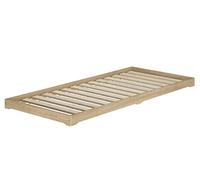 Erst-Holz Lit très Bas en frêne, Base idéale pour Combiner avec futon, Surface 100x200 cm V-60.47E-10 sommier à Lattes INCL.