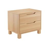 Erst-Holz Table de Chevet en hêtre Massif Naturel, Style Moderne avec 2 tiroirs 90.20-K43
