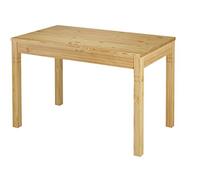 Erst-Holz Table de Salle à Manger étroite, Table de Cuisine 4 Personnes, en pin Massif Naturel V-90.70-54, Style des Pieds de Table:Pieds de Tables rainure transversale