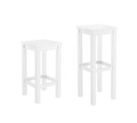 Erst-Holz Tabouret de Bar Blanc, Chaise de Bar en Bois Massif, Hauteur 60/80 cm V-90.71-44-45W