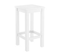 Erst-Holz Tabouret de Bar Blanc, Chaise de Bar en Bois Massif, Hauteur 60/80 cm V-90.71-44-45W, Longeur:60 cm