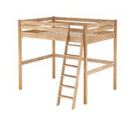 Erst-Holz V-60.24-14 Lit mezzanine double, robuste, en hêtre naturel, 140 x 200 cm, avec accessoires au choix