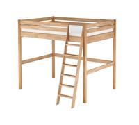 Erst-Holz V-60.24-14 Lit mezzanine double, robuste, en hêtre naturel, 140 x 200 cm, avec accessoires au choix
