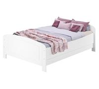 Erst-Holz V-60.44W-16 Lit en bois blanc extra haut pour personnes âgées 160 x 200 cm Accessoires au choix Sans accessoires