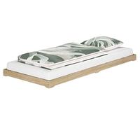 Erst-Holz® V-60.47E-08-180-180 Lit pour enfant, bas, petit lit simple futon, frêne huilé 80 x 180 cm, sans accessoires