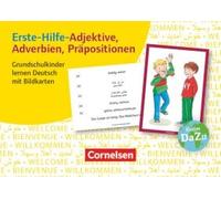 Erste-Hilfe-Adjektive, Adverbien, Präpositionen. Grundschulkinder Lernen Deutsch Mit Bildkarten