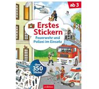 Erstes Stickern - Feuerwehr und Polizei im Einsatz: Über 350 Sticker