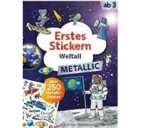 Erstes Stickern Metallic - Weltall