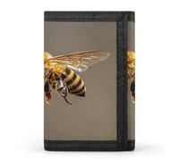 ERSTSNCK Bee Flying Portefeuille de voyage élégant avec porte-cartes d'identité et sécurité à trois volets pour homme et femme