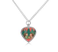 ERSTSNCK Collier urne pour cendres d'animaux domestiques - Pendentif commémoratif en forme de cœur - Avec kit de remplissage - Chaîne réglable de 70,1 cm - Bijou souvenir pour chien et chat - Cadeau