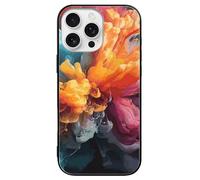 ERSTSNCK Compatible avec iPhone 16, coque de téléphone élégante en verre trempé résistant aux chocs pour 16 Pro, noir