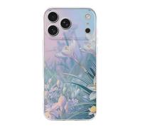 ERSTSNCK Coque compatible avec iPhone 17 - Bleu à pêche dégradé - Coque de téléphone élégante pour homme et femme - En TPU résistant aux chocs - Pour 17 Pro
