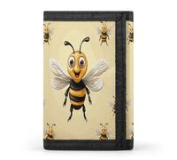ERSTSNCK Honey Bee Portefeuille de voyage élégant avec porte-cartes d'identité et de sécurité à trois volets pour homme et femme