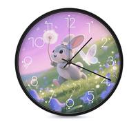 ERSTSNCK Horloge murale décorative silencieuse et sans tic-tac - Pour salon, chambre, salle de bain, cuisine, bureau, appartement - 25,4 cm - Blanc