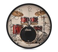 ERSTSNCK Horloge murale standard - Horloge murale décorative silencieuse et sans tic-tac - Pour salon, chambre à coucher, salle de bain, cuisine, bureau, appartement - 25,4 cm - Noir