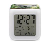 ERSTSNCK Koala Réveil numérique intelligent avec affichage LED pour chambre à coucher avec 7 lumières d'ambiance colorées, minuterie de sommeil pour les personnes qui dorment lourd, fonctionnement