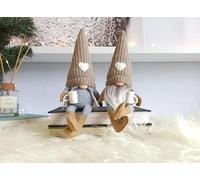 ERSTUME Noël Gnome Décorations 2 Paquets Ornements de Père Noël scandinaves Fait à la Main Style scandinave Elfe Maison Décoration Ornements Cadeau de Noël