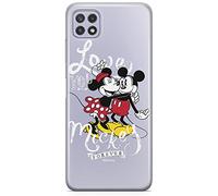 ERT GROUP Coque de téléphone Portable pour Samsung A22 5G Original et sous Licence Officielle Disney Motif Mickey & Minnie 001 Parfaitement adapté à la Forme du téléphone Portable, partiel imprimé