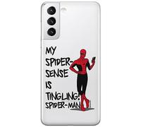 ERT GROUP Coque de téléphone Portable pour Samsung S21 Original et sous Licence Officielle Marvel Motif Spider Man 024 Parfaitement adapté à la Forme du téléphone Portable, partiel imprimé