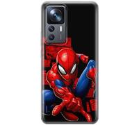 ERT GROUP Coque de téléphone Portable pour Xiaomi 12T/ 12T Pro/ K50 Ultra Original et sous Licence Officielle Marvel Motif Spider Man 040 adapté à la Forme du téléphone Portable, Coque en TPU