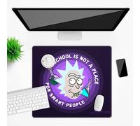 Ert Group Tapis de bureau original et sous licence officielle de Rick and Morty, motif 037 noir, antidérapant, 50 x 45 cm