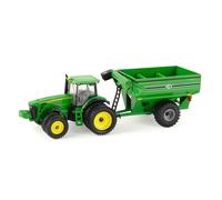 ERTL 1/64 John Deere 8320R Avec Roues Doubles, Charrette À Grain J&M 45236