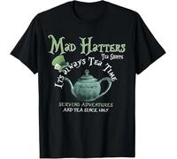 ERTr44yu Mad Hatters Tea Shoppe It_s Always Tea Time Gift Unisex T-Shirt