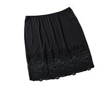 ERTYUIO Jupe Femme Courte Jupes en Dentelle De Soie pour Femmes Jupon Slim-C_M