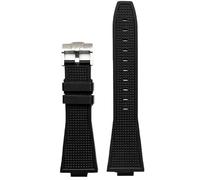ERTYUYFG Bracelet en caoutchouc fluoré à dégagement rapide de 12 mm compatible avec Tissot PRX Powermatic 40 mm T137.407 T137.410 FKM Men Convex Remplacer la ceinture de bracelet de montre(Svart)