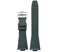 ERTYUYFG Bracelet en caoutchouc fluoré à dégagement rapide de 12 mm compatible avec Tissot PRX Powermatic 40 mm T137.407 T137.410 FKM Men Convex Remplacer la ceinture de bracelet de montre(Green)