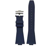 ERTYUYFG Bracelet en caoutchouc fluoré à dégagement rapide de 12 mm compatible avec Tissot PRX Powermatic 40 mm T137.407 T137.410 FKM Men Convex Remplacer la ceinture de bracelet de montre(Dark blue)