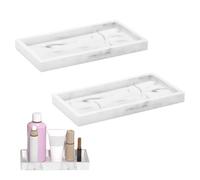 Eruceky 2 PCS Plateau Decoratif Rectangulaire, Plateau Décoratif Style Nordique, Plateau de Salle de Bain en Résine, Convient pour la Salle de Bain, la Chambre et la Cuisine