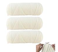 Eruceky 3 Tomes Fil a Tricoter de laiteux, Pelotes de Fil a Tricoter, Laine pour Crochet, Convient pour Tricoter des Pulls, des écharpes, des Chapeaux, etc, Ce Sera un Bon Cadeau en Hiver