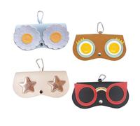 Eruceky 4 Pièces éTuis à Lunettes, Etuis Lunettes Souple, Pochettes à Lunettes, Cuir éTui à Lunettes de Voyage, pour Transporter Vos Lunettes Lorsque Vous Sortez
