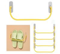 Eruceky 5 Pièces Étagère Chaussures pour Montage Mural Porte, Étagère Chaussures Support Mural Set, Étagère Chaussures Murale, Porte-Chaussures Pliant à Suspendre, Montage Mural sans perçage （Jaune）