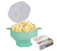 Eruceky Popcorn Micro Ondes, Bol à Pop Corn En Silicone, Pliable Machine à Popcorn, Pour Les Fêtes, Les Films, Les Maisons, Les Cuisines(Vert)