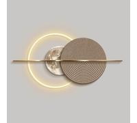 ERUGWHNK Décoration Murale 3D, Lampe Ronde en Porcelaine Cristal superposée avec éclairage LED, idéale pour la Chambre, Le Salon ou l'entrée. Alimentation Secteur (D, 80 x 160 cm / 31,5 x 6