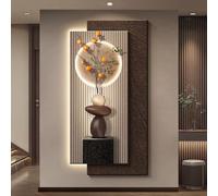 ERUGWHNK Décoration Murale en grès avec éclairage LED, Art Mural 3D, Sculptures créatives Modernes, pour Salon, Chambre, Couloir (A, 80 * 160 cm / 31,5 63 Pouces)